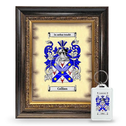 Callian Framed Coat of Arms and Keychain - Heirloom