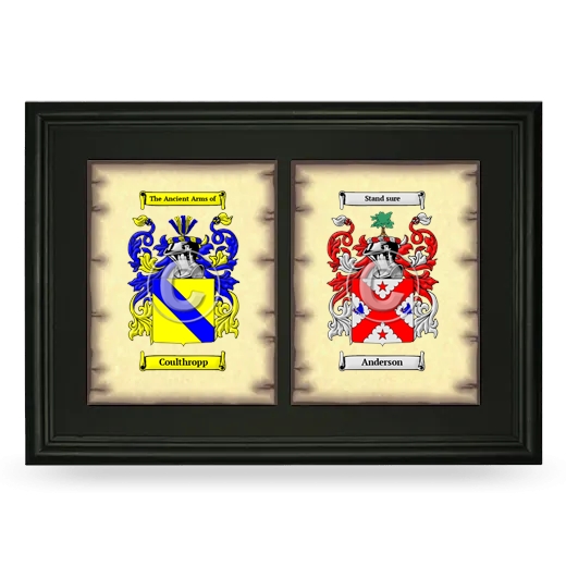 Double Coat of Arms Framed - Black