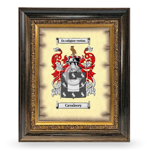 Cavalerey Coat of Arms Framed - Heirloom