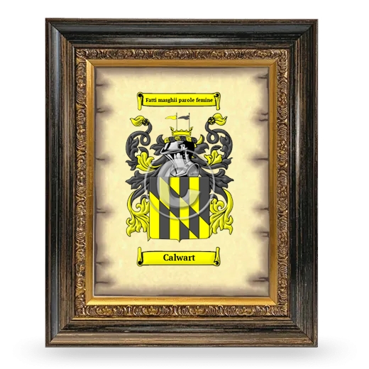 Calwart Coat of Arms Framed - Heirloom