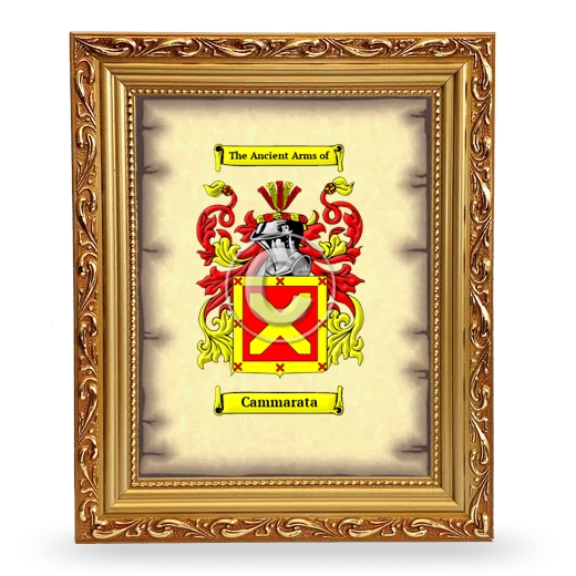 Cammarata Coat of Arms Framed - Gold