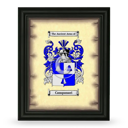 Campanari Coat of Arms Framed - Black