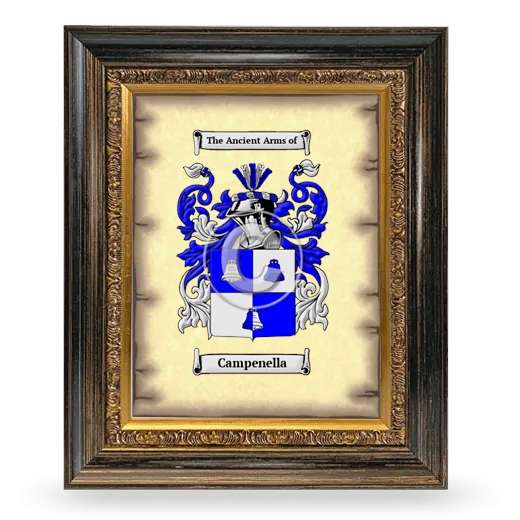 Campenella Coat of Arms Framed - Heirloom