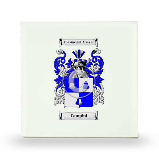 Campini Small Ceramic Tile with Coat of Arms