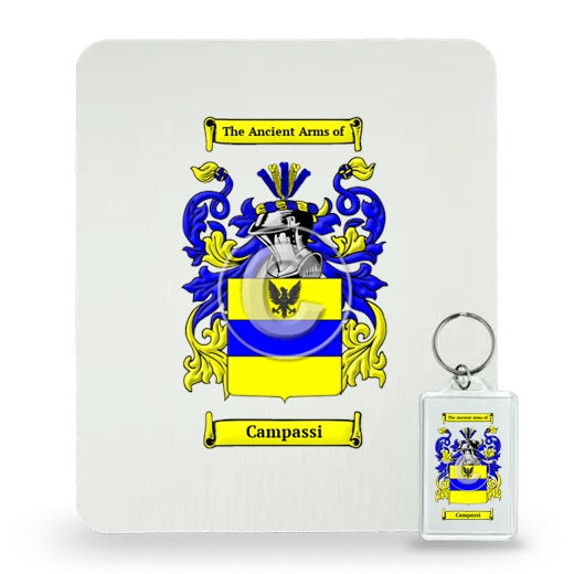 Campassi Mouse Pad and Keychain Combo Package