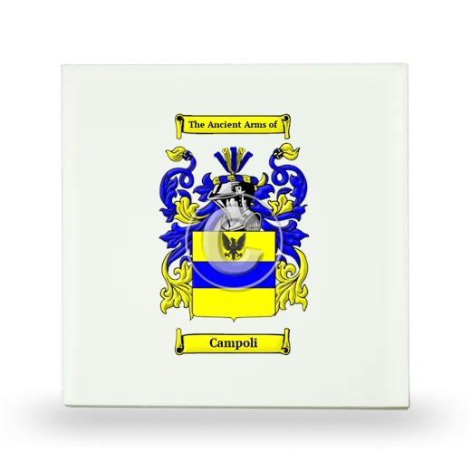 Campoli Small Ceramic Tile with Coat of Arms