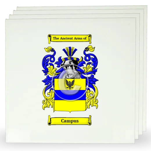 Campus Set of Four Large Tiles with Coat of Arms