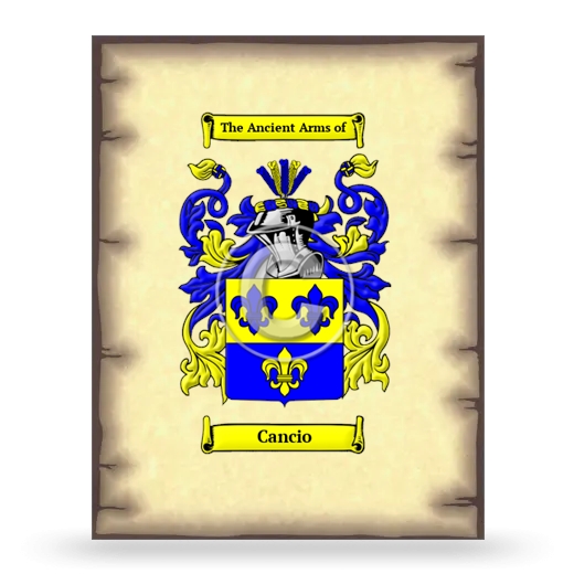 Cancio Coat of Arms Print