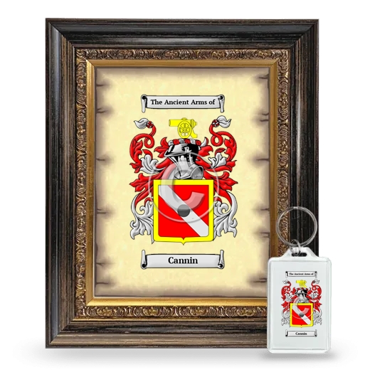 Cannin Framed Coat of Arms and Keychain - Heirloom