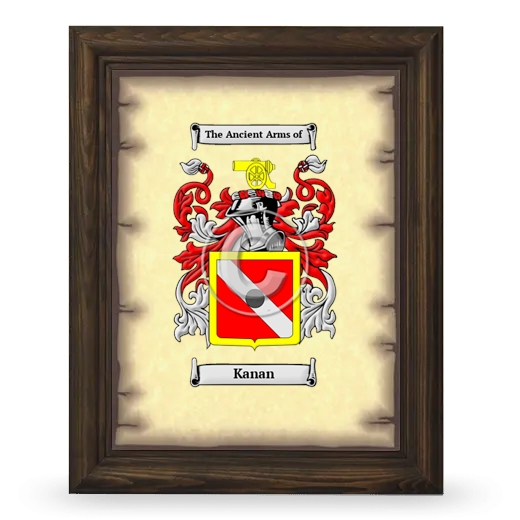 Kanan Coat of Arms Framed - Brown