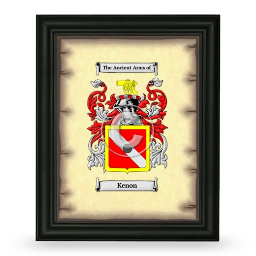 Kenon Coat of Arms Framed - Black