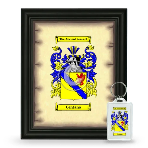 Centano Framed Coat of Arms and Keychain - Black