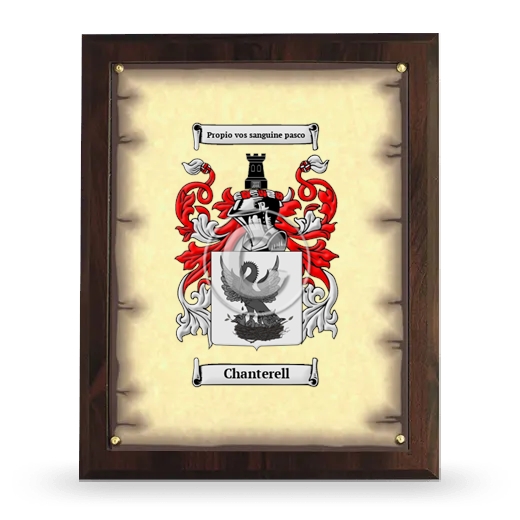 Chanterell Coat of Arms Plaque