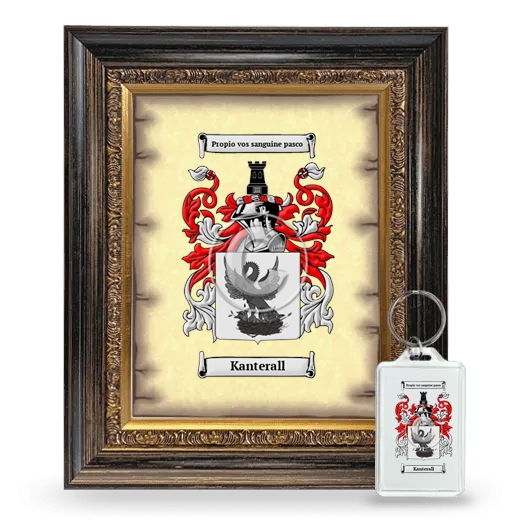 Kanterall Framed Coat of Arms and Keychain - Heirloom