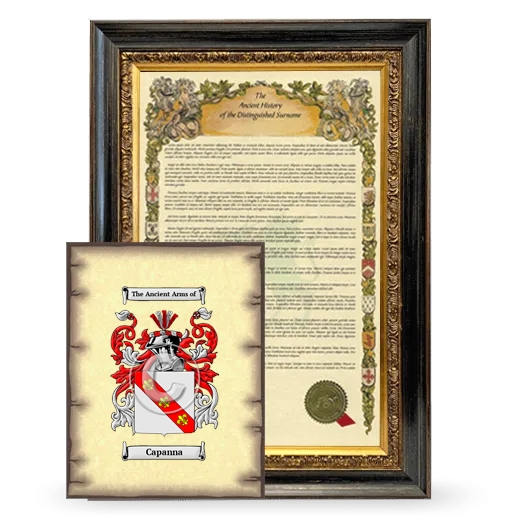 Capanna Framed History and Coat of Arms Print - Heirloom