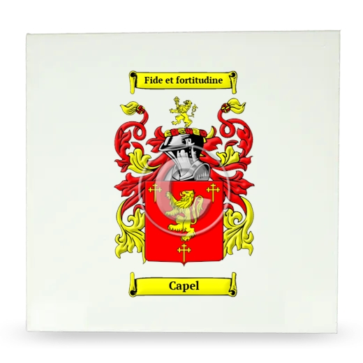 Capel Large Ceramic Tile with Coat of Arms