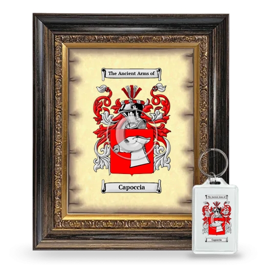 Capoccia Framed Coat of Arms and Keychain - Heirloom