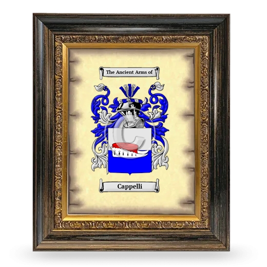 Cappelli Coat of Arms Framed - Heirloom