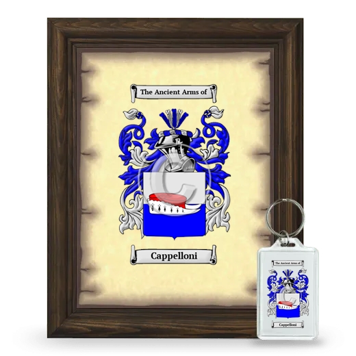 Cappelloni Framed Coat of Arms and Keychain - Brown