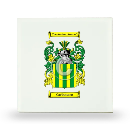 Carbonaro Small Ceramic Tile with Coat of Arms
