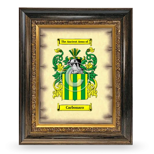 Carbonaro Coat of Arms Framed - Heirloom