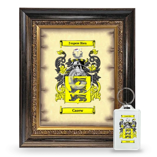 Carew Framed Coat of Arms and Keychain - Heirloom