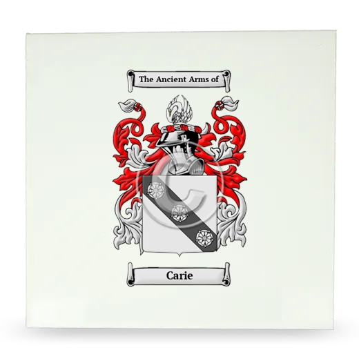 Carie Large Ceramic Tile with Coat of Arms