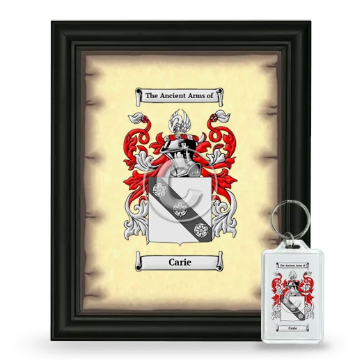 Carie Framed Coat of Arms and Keychain - Black