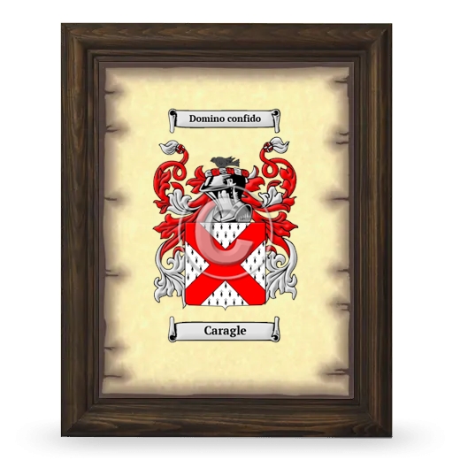 Caragle Coat of Arms Framed - Brown