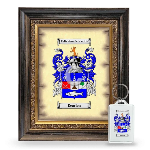 Kearlen Framed Coat of Arms and Keychain - Heirloom