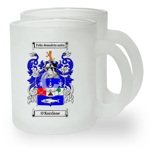 O'Karrlane Pair of Frosted Glass Mugs