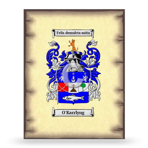 O'Karrlyng Coat of Arms Print