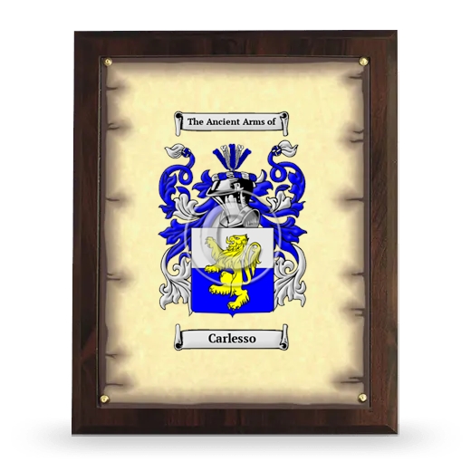 Carlesso Coat of Arms Plaque