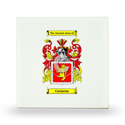 Carmena Small Ceramic Tile with Coat of Arms