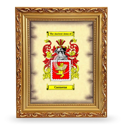 Carmena Coat of Arms Framed - Gold