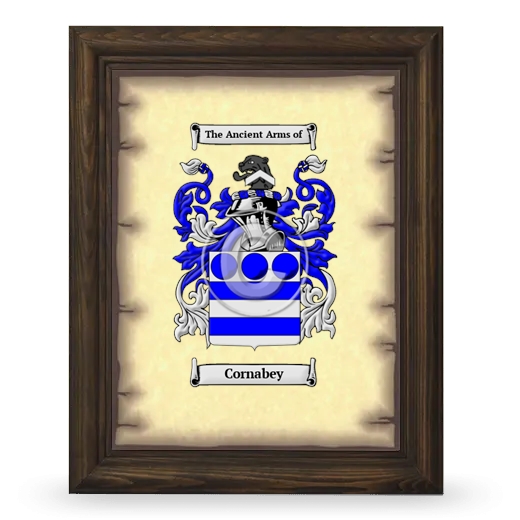 Cornabey Coat of Arms Framed - Brown