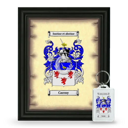 Carrny Framed Coat of Arms and Keychain - Black