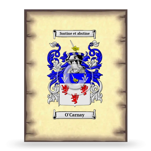 O'Carnay Coat of Arms Print