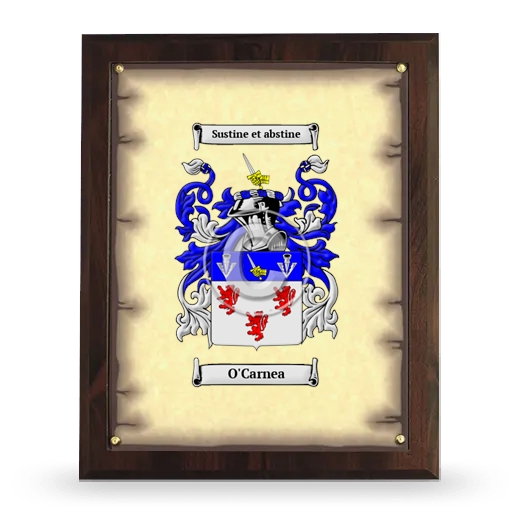 O'Carnea Coat of Arms Plaque