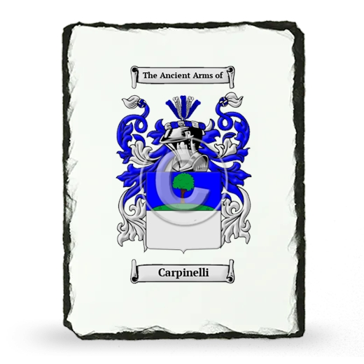 Carpinelli Coat of Arms Slate