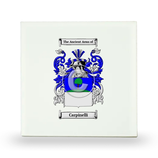 Carpinelli Small Ceramic Tile with Coat of Arms