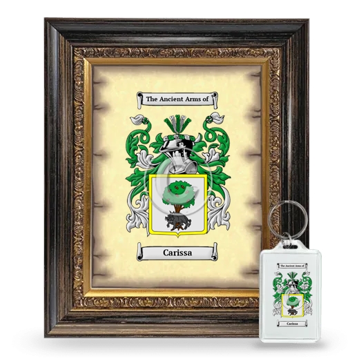 Carissa Framed Coat of Arms and Keychain - Heirloom