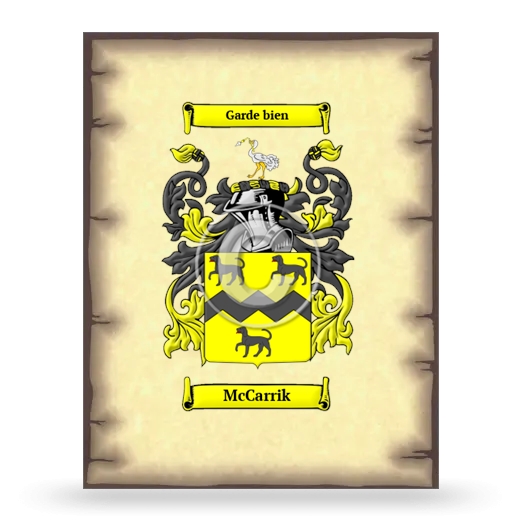 McCarrik Coat of Arms Print