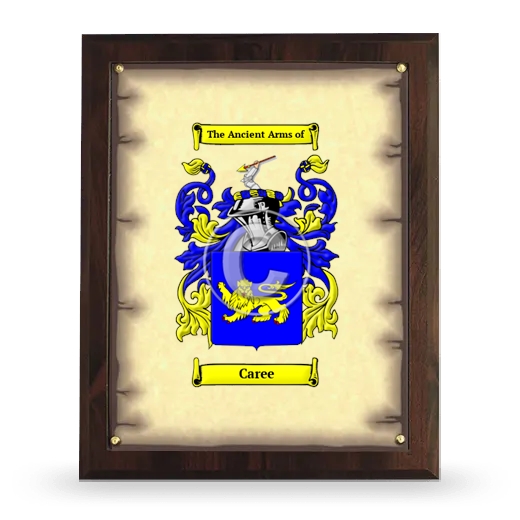Caree Coat of Arms Plaque