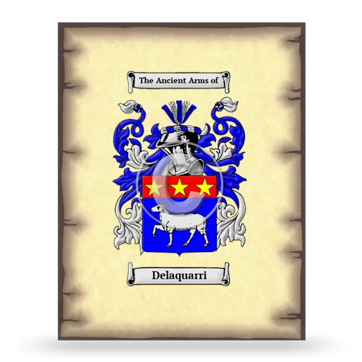 Delaquarri Coat of Arms Print