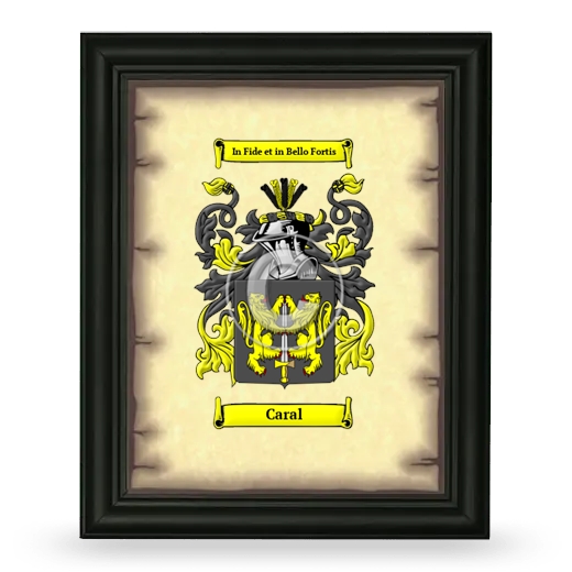 Caral Coat of Arms Framed - Black