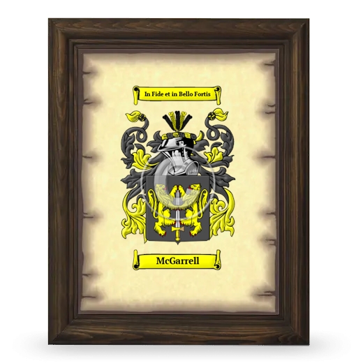 McGarrell Coat of Arms Framed - Brown