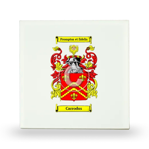 Carrodus Small Ceramic Tile with Coat of Arms