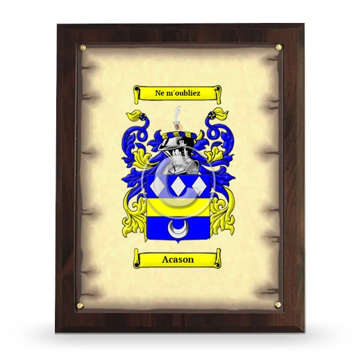 Acason Coat of Arms Plaque