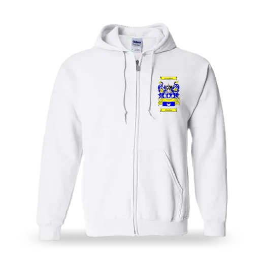 Carston Unisex Coat of Arms Zip Sweatshirt - White